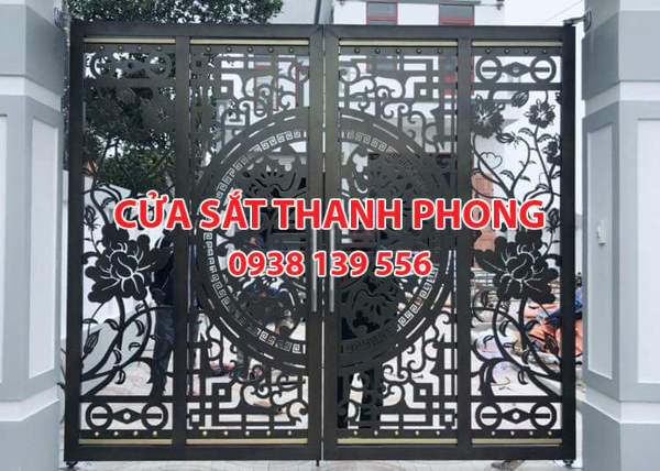 Mẫu cổng sắt CNC đẹp nghệ thuật